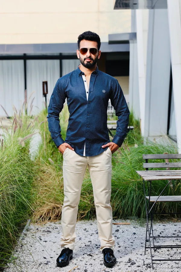 Blue_Cotton_Slim_Fit_Shirt_For_Men