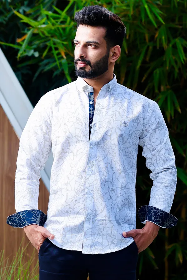 White_Cotton_Linen_Slim_Fit_Shirt_For_Men