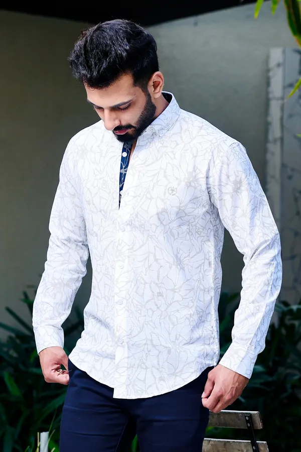 White_Cotton_Linen_Slim_Fit_Shirt_For_Men