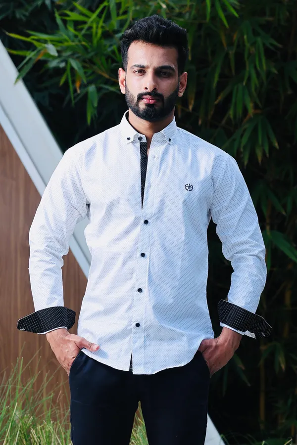 White_Cotton_Slim_Fit_Shirt_For_Men