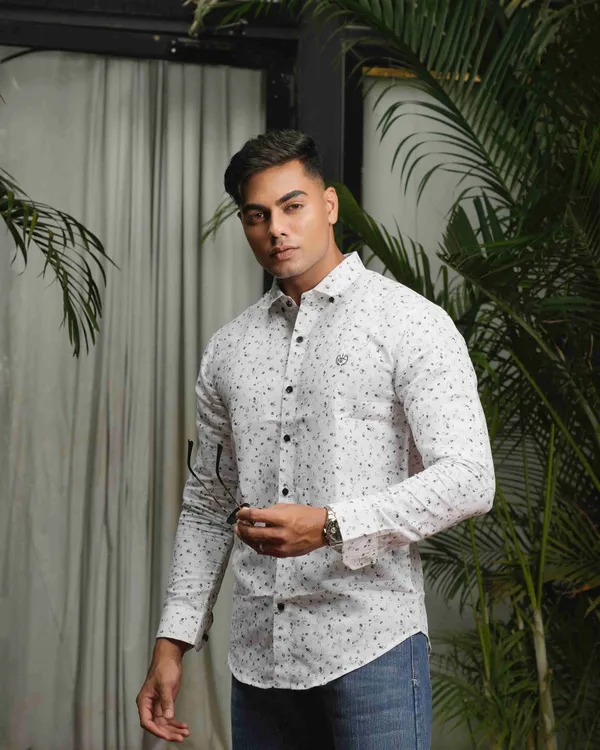 White_Cotton_Linen_Slim_Fit_Shirt_For_Men