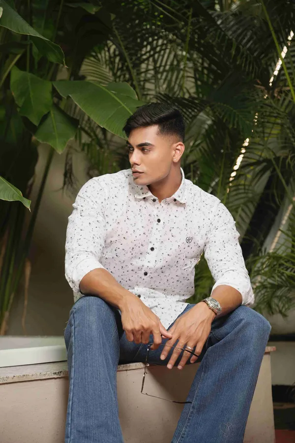 White_Cotton_Linen_Slim_Fit_Shirt_For_Men