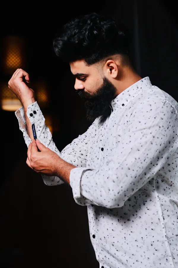 White_Cotton_Linen_Slim_Fit_Shirt_For_Men