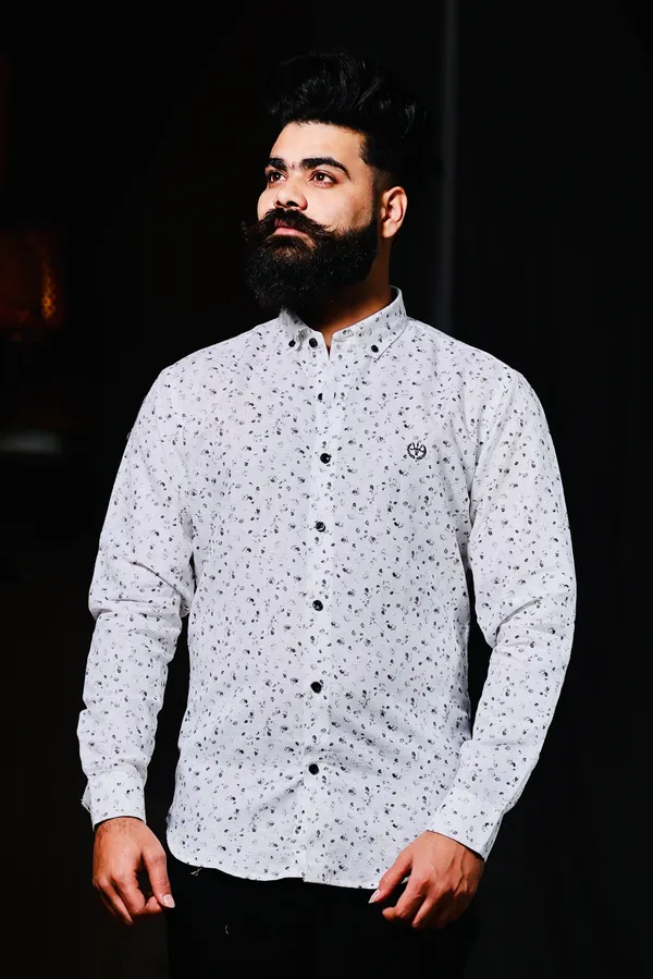 White_Cotton_Linen_Slim_Fit_Shirt_For_Men