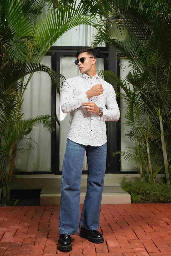 White_Cotton_Linen_Slim_Fit_Shirt_For_Men