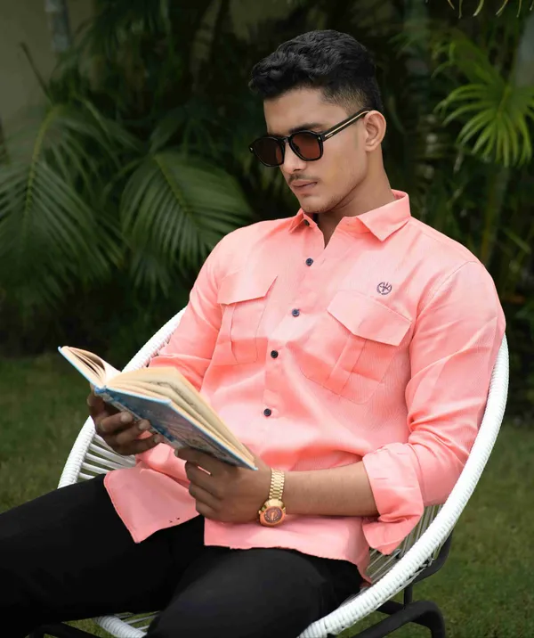 Orange_Cotton_Regular_Fit_Shirt_For_Men