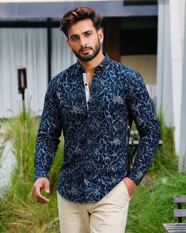 Blue_Cotton_Linen_Regular_Fit_Shirt_For_Men