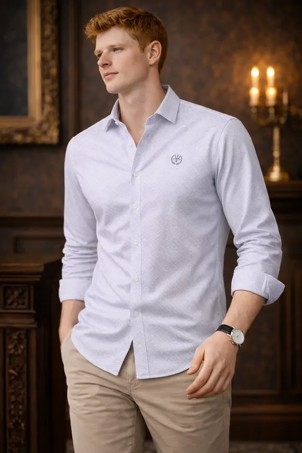 White_Cotton_Regular_Fit_Shirt_For_Men