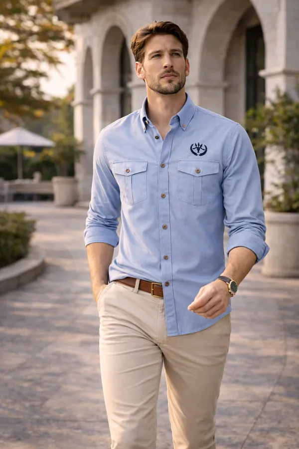 Sky_Blue_Cotton_Linen_Regular_Fit_Shirt_For_Men