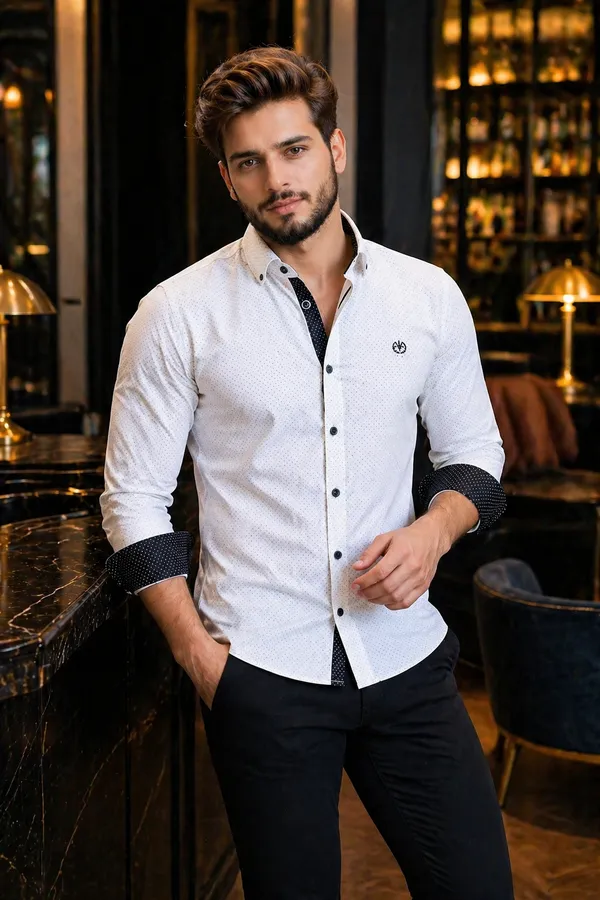 White_Cotton_Regular_Fit_Shirt_For_Men