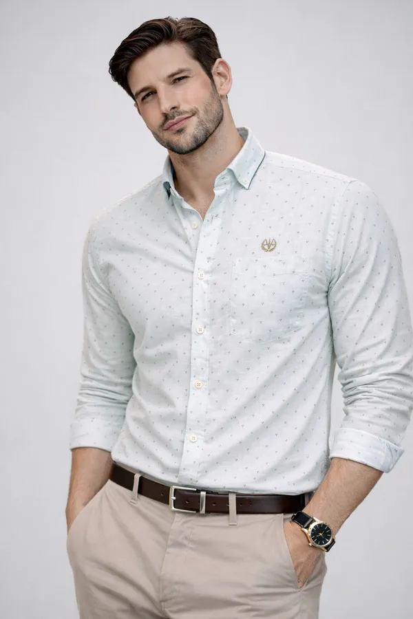 Pearl_Blue_Cotton_Linen_Regular_Fit_Shirt_For_Men