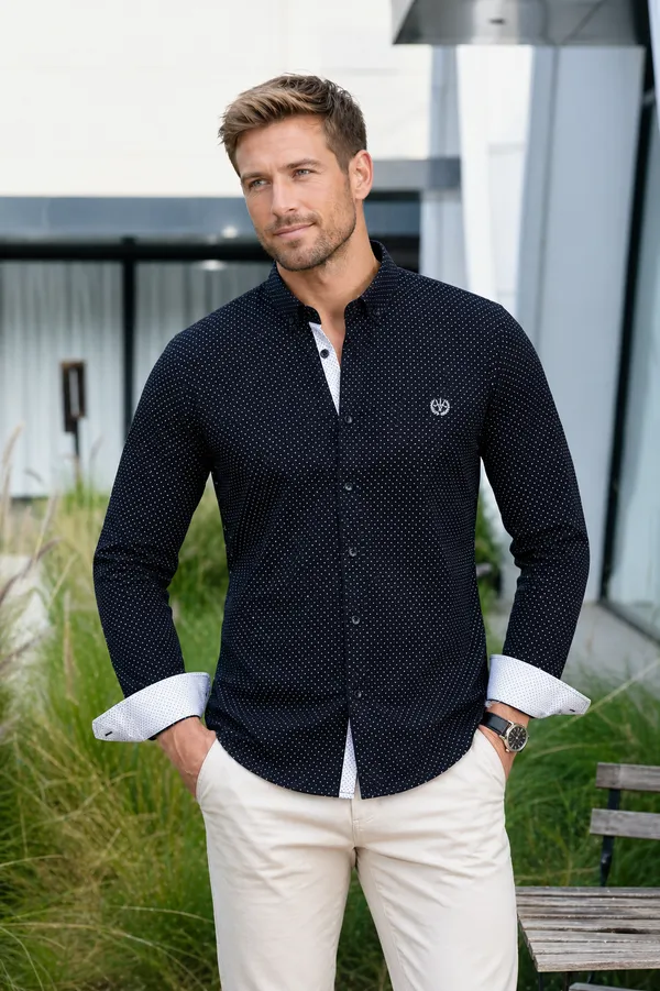 Black_Cotton_Regular_Fit_Shirt_For_Men