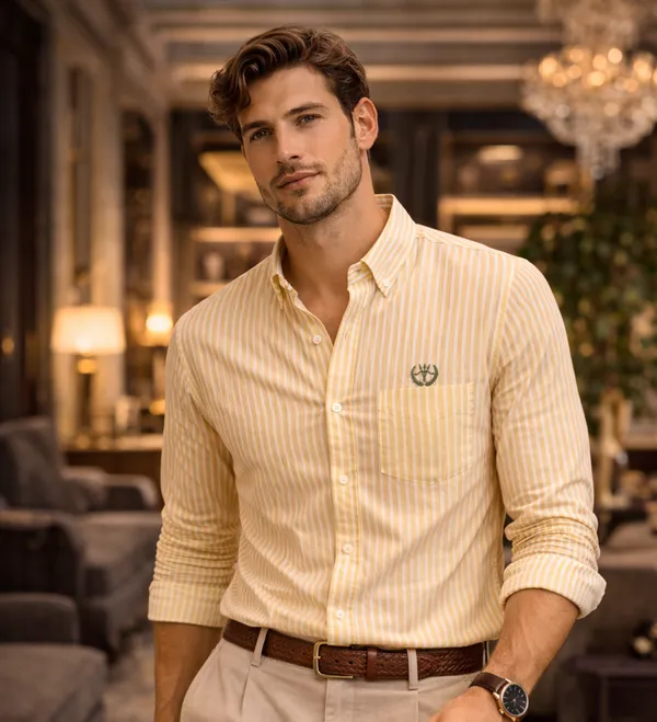 Pastel_Yellow_Cotton_Linen_Striped_Regular_Fit_Shirt_For_Men