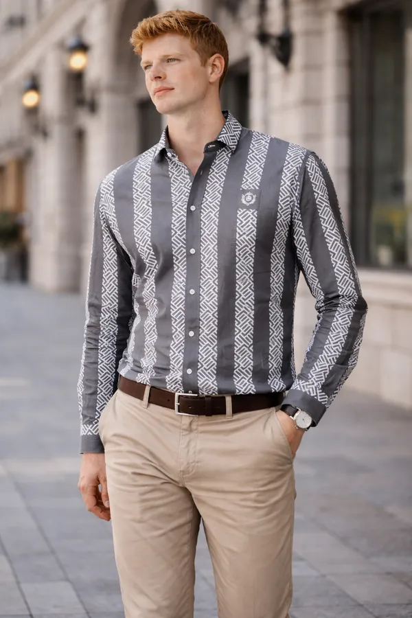Grey_Cotton_Satin_Slim_Fit_Shirt_For_Men