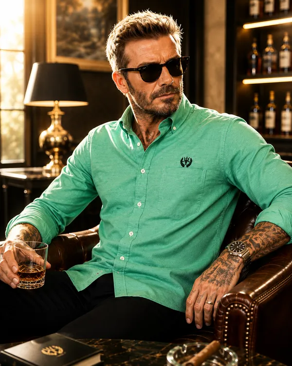 Green_Cotton_Linen_Regular_Fit_Shirt_For_Men