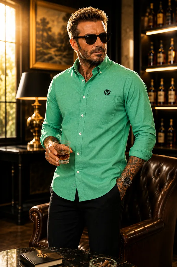 Green_Cotton_Linen_Regular_Fit_Shirt_For_Men