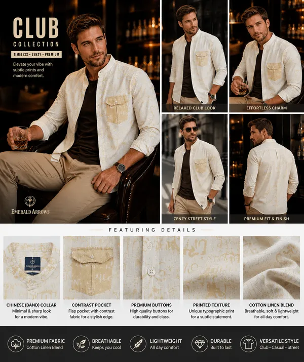 Pastel_Yellow_Striped_Cotton_Linen_Mandarin_Collar_Shirt_For_Men