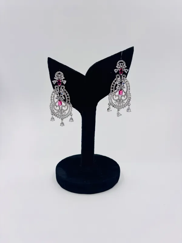 Pink_Metal_Premium_&_Elegant_Long_Earrings_For_Women