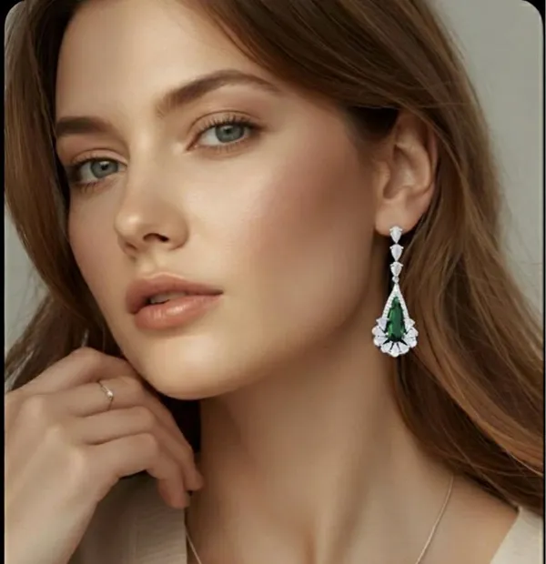 Green_Metal_Premium_&_Elegant_Long_Earrings_For_Women