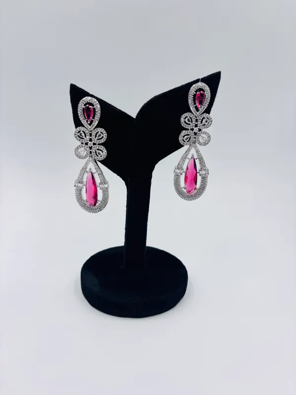 Pink_Metal_Premium_&_Elegant_Long_Earrings_For_Women