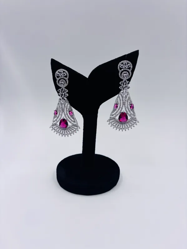Pink_Metal_Premium_&_Elegant_Long_Earrings_For_Women