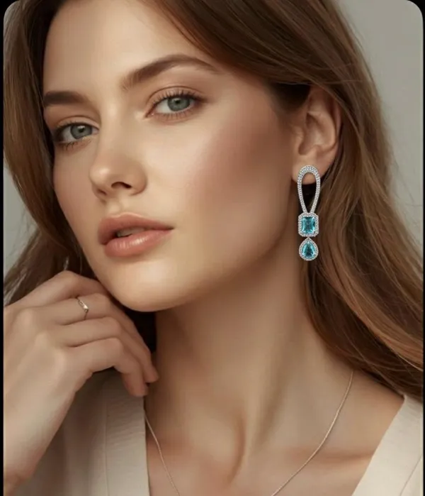 Sky_Blue_Metal_Premium_&_Elegant_Long_Earrings_For_Women