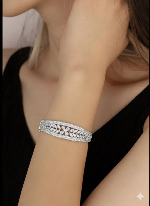 White_Metal_Premium_&_Elegant_Kada_For_Women