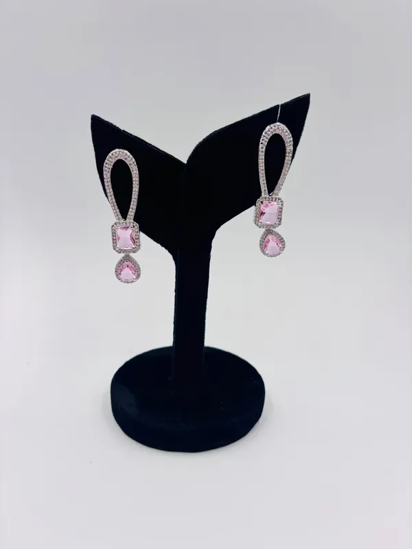Light_Pink_Metal_Premium_&_Elegant_Long_Earrings_For_Women