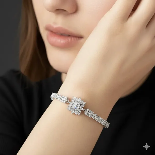White_Metal_Premium_&_Elegant_Bracelet_For_Women