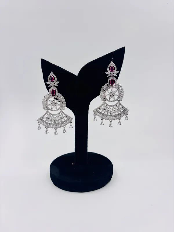 Pink_Metal_Premium_&_Elegant_Long_Earrings_For_Women
