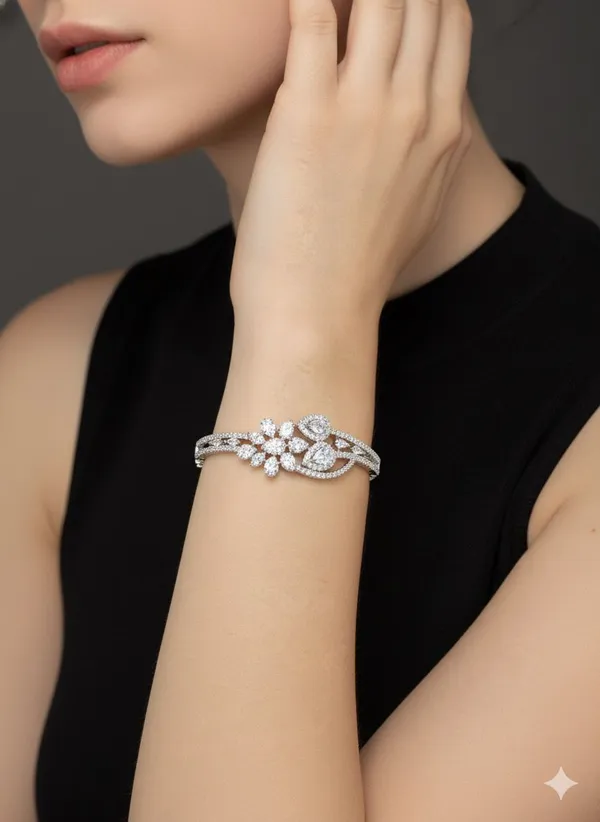 White_Metal_Premium_&_Elegant_Kada_For_Women