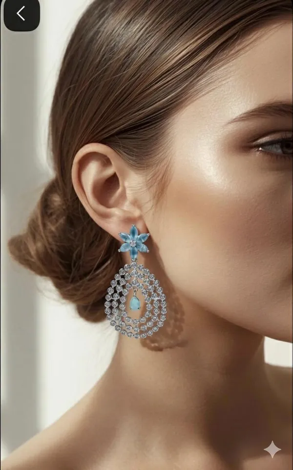 Sky_Blue_Metal_Premium_&_Elegant_Long_Earrings_For_Women