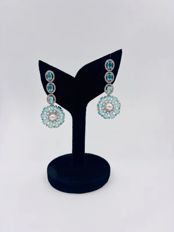Sky_Blue_Metal_Premium_&_Elegant_Long_Earrings_For_Women