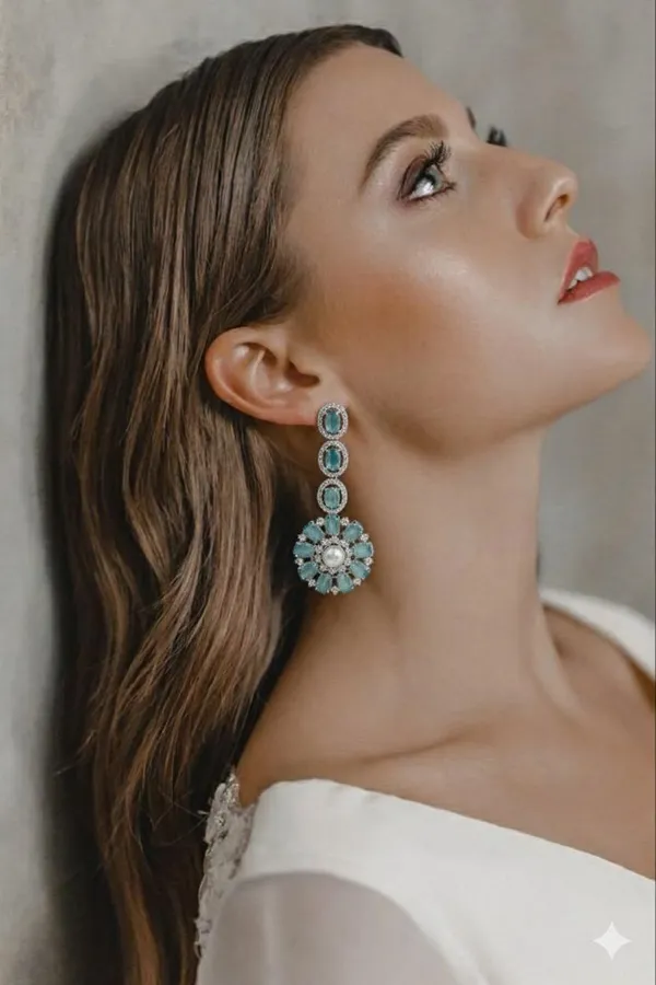 Sky_Blue_Metal_Premium_&_Elegant_Long_Earrings_For_Women