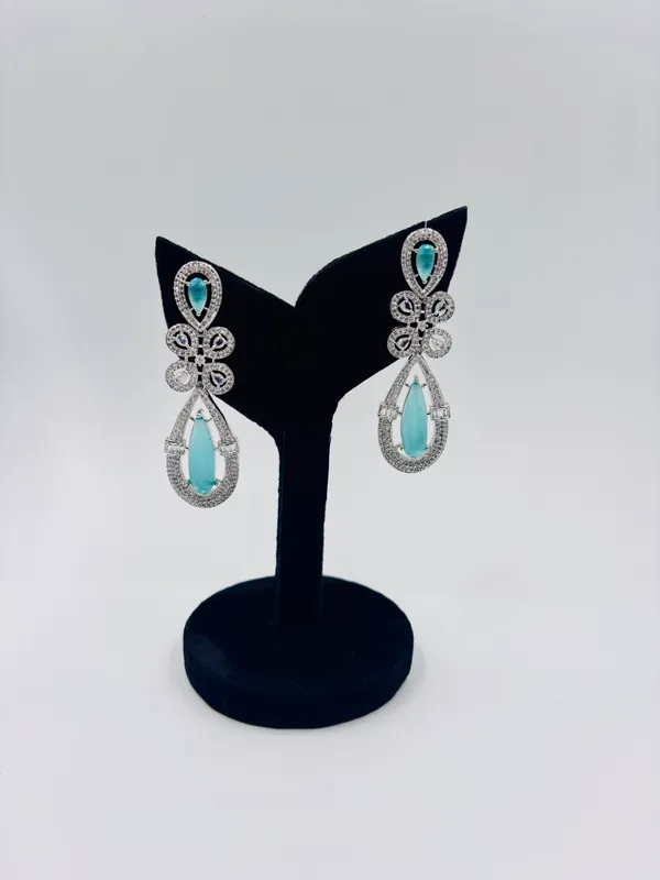 Sky_Blue_Metal_Premium_&_Elegant_Long_Earrings_For_Women
