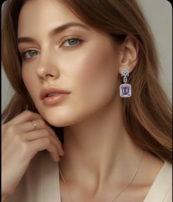 Light_Pink_Metal_Premium_&_Elegant_Long_Earrings_For_Women