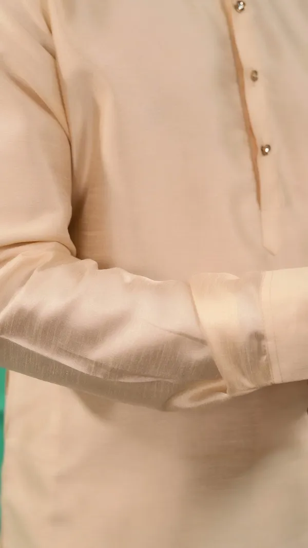 Men_Phorn_Light_Gold-Toned_Regular_Dupion_Silk_Kurta_With_Pajamas