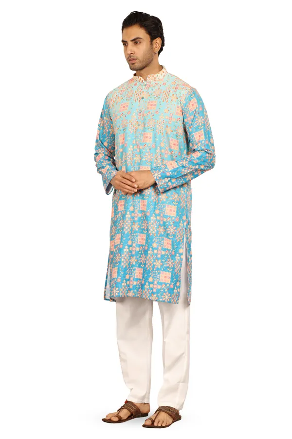 Royal_Turquoise_Designer_Kurta