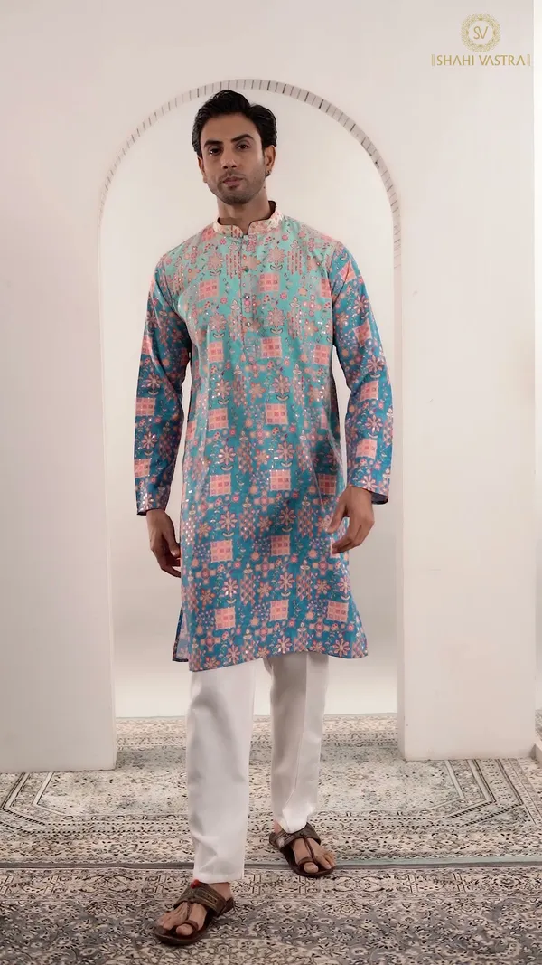 Royal_Turquoise_Designer_Kurta