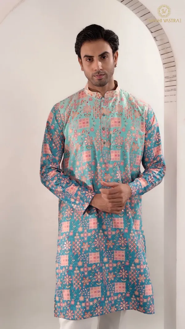 Royal_Turquoise_Designer_Kurta