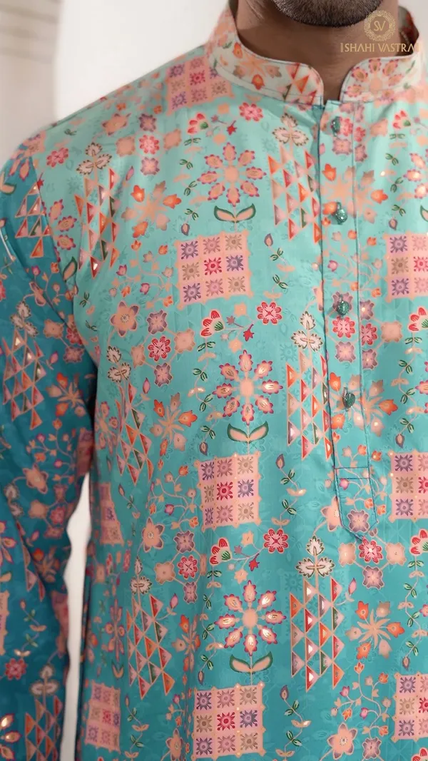 Royal_Turquoise_Designer_Kurta