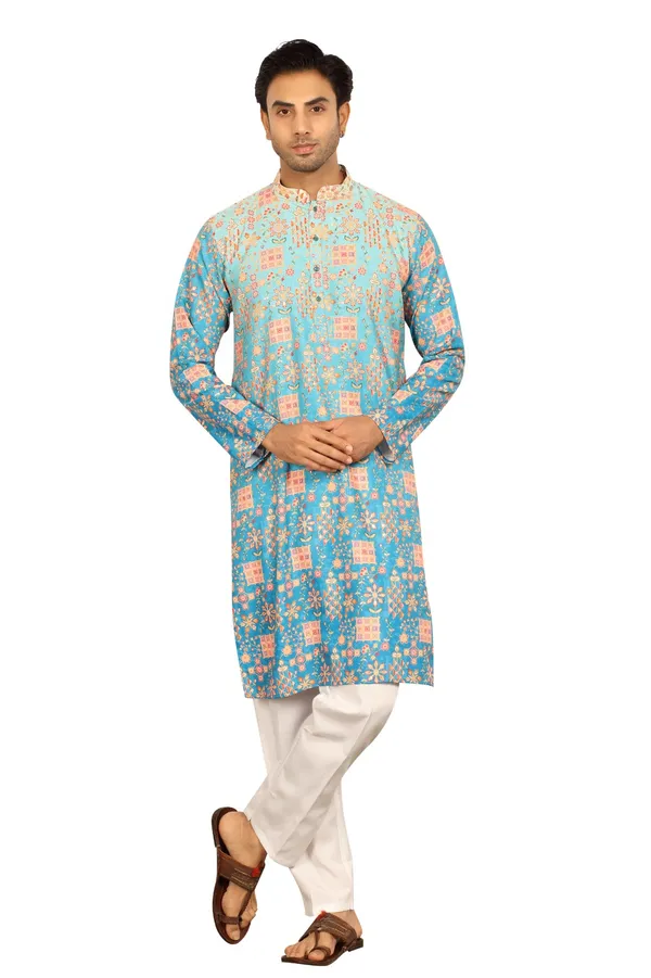Royal_Turquoise_Designer_Kurta