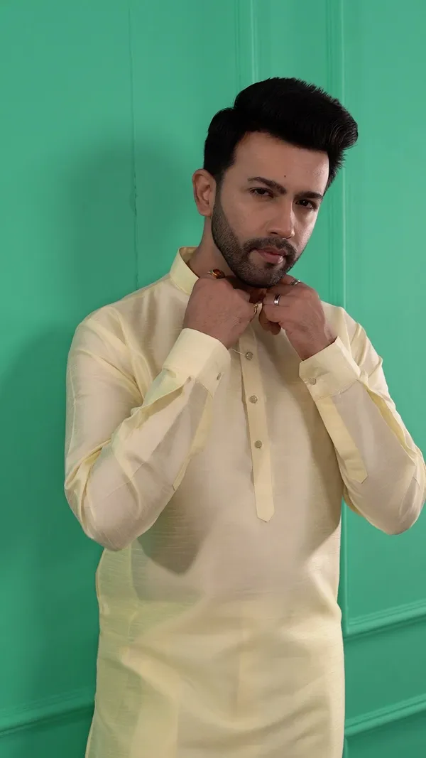 Men_Pale_Yellow_Dupion_Silk_Solid_Straight_Kurta_with_Pajamas