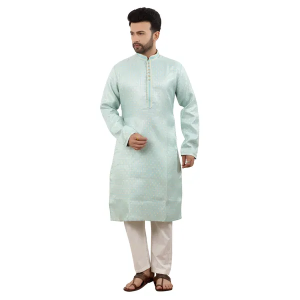 Mint_Green_Festive_Woven_Design_Kurta