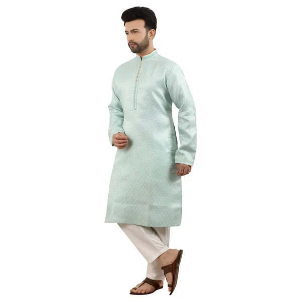 Mint_Green_Festive_Woven_Design_Kurta