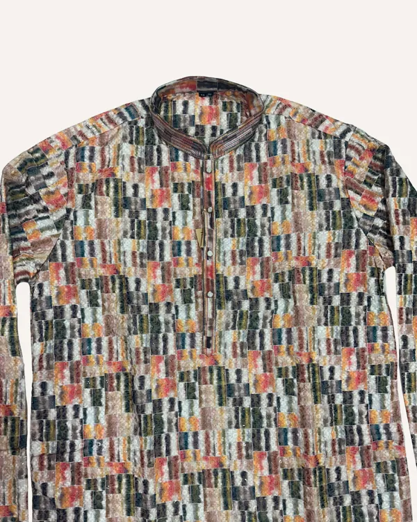 Multicolour_Cotton_Woven_Abstract_Block_Print_Kurta_For_Men