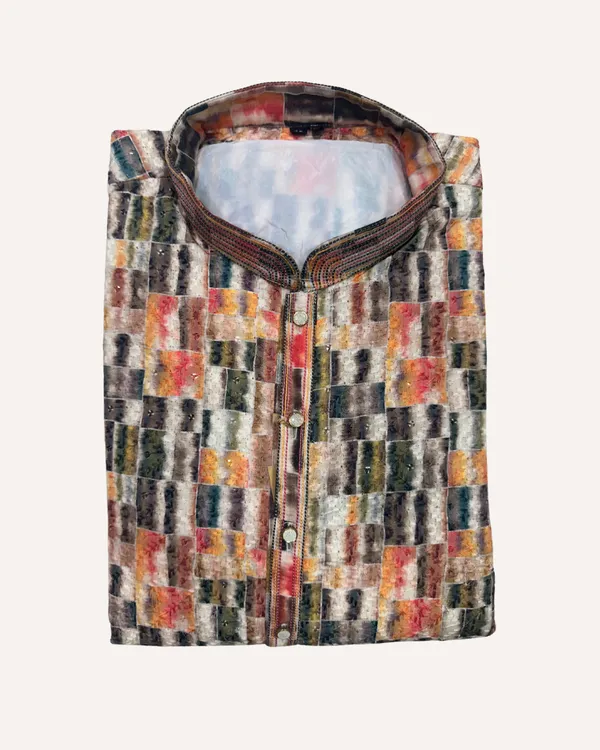 Multicolour_Cotton_Woven_Abstract_Block_Print_Kurta_For_Men