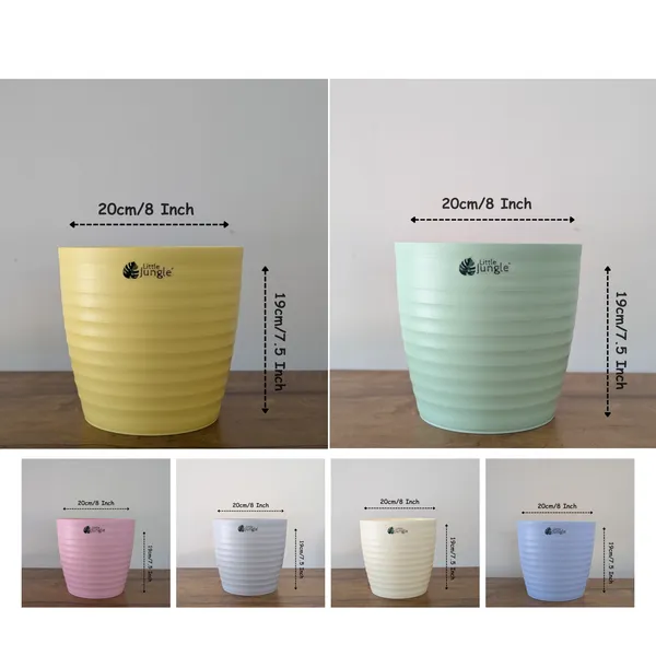 Decor_8_(8_Inches,_Pack_Of_6),_6_Color_Pots_(Plants_Not_Included)
