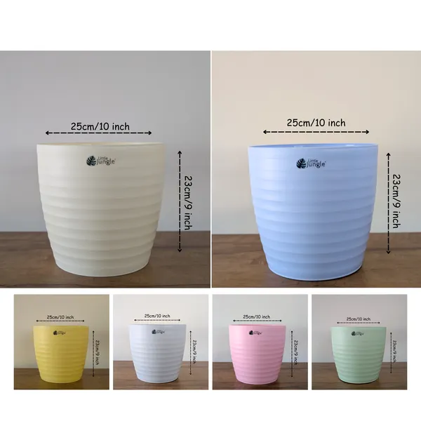 Decor_10_(10_Inches,_Pack_Of_6),Pots_only_,_6_Color_Pots_(Plants_Not_Included)