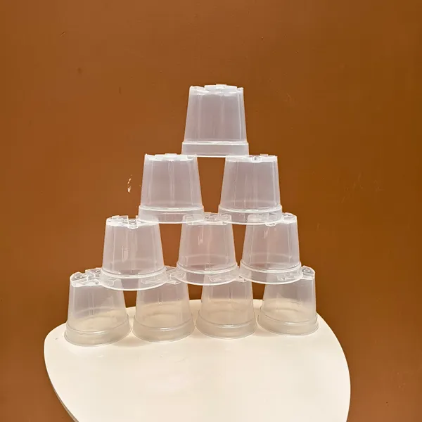 4.5_Inches_Transperant_Pots_(_Pack_Of_10)_For_Root_&_Water_Monitoring
